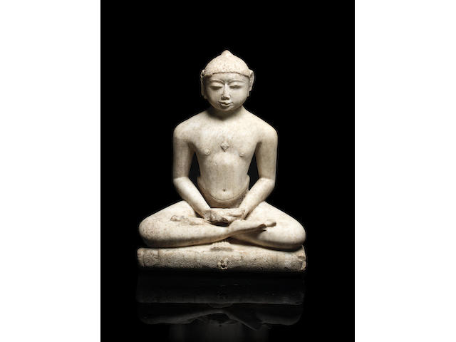 A Jain marble tirthankara figure Western India, probably Gujarat, circa 12th Century