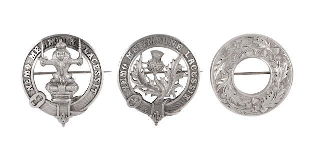 Of Balmoral Interest: A group of three white metal Victorian cap badges (3)