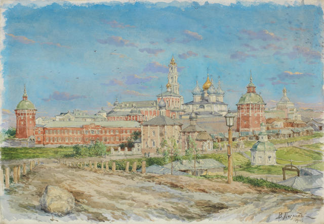 Vladimir Nikolaevich Pchelin (Russian, 1869-1917) The Trinity Lavra of St. Sergius