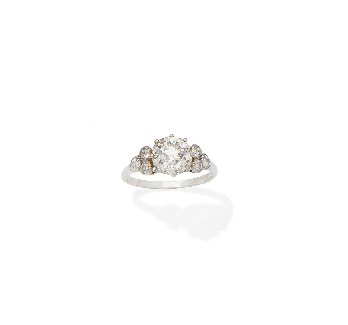A diamond single-stone ring