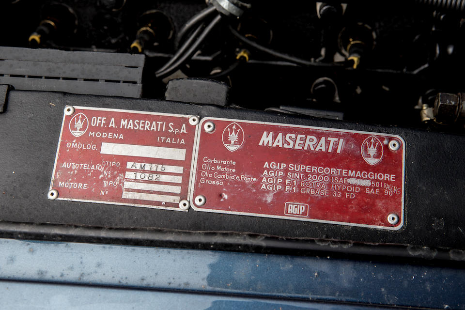 1969  Maserati Ghibli SS 4.9-Litre Coup&#233;  Chassis no. AM115/49 1082