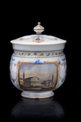 A rare Imperial porcelain presentation tête-à-tête service Imperial Porcelain Factory, period of Alexander II, about 1866 image 6