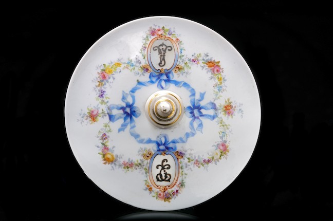 A rare Imperial porcelain presentation tête-à-tête service Imperial Porcelain Factory, period of Alexander II, about 1866 image 5