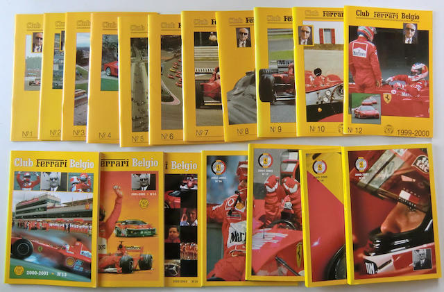 Eighteen issues of the 'Ferrari Club Belgio magazine : from N&#176;1 to N&#176;19 (N&#176;11 missing)
