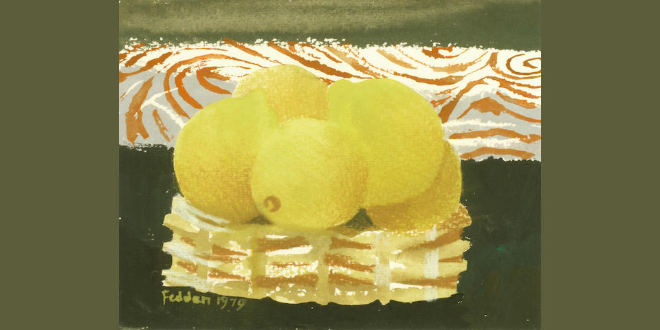 Mary Fedden R.A. (British, 1915-2012) Lemons in a bowl
