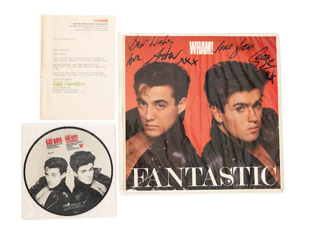 Wham!: An autographed copy of the album 'Fantastic', CBS Records, 1983, 3