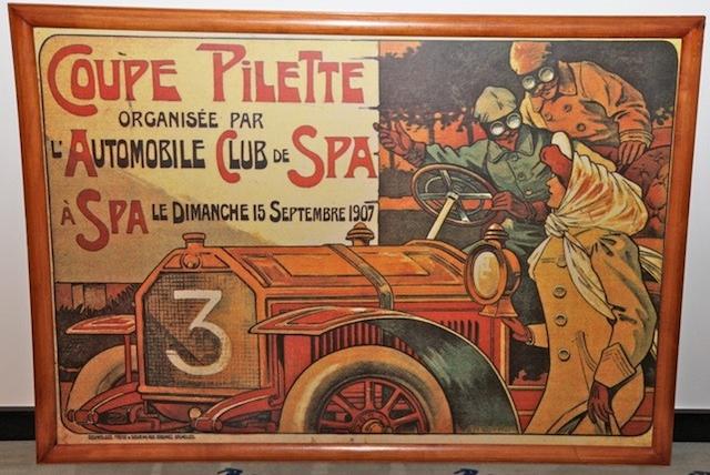 A reproduction print: Pilette 1907 Spa Framed 126 x 90cm &#8211; the print 118 x 82cm