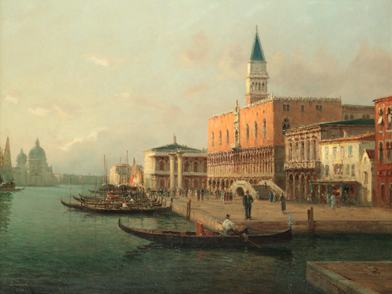 Antoine Bouvard (French, 1870-1956) La Riva Degli Schiavoni - Venice image 1
