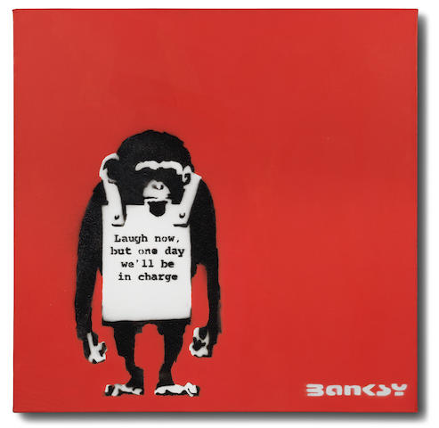 Banksy (British, born 1975) Laugh Now But One Day We'll Be In Charge 2000