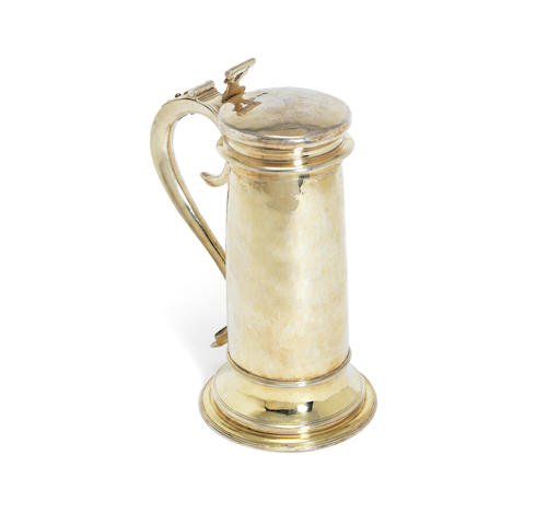 A Charles I silver-gilt flagon maker's mark CB in monogram, (see revised Jackson page 103) London 1630