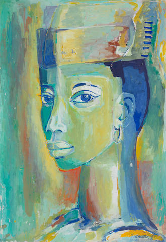Gerard Sekoto (South African, 1913-1993) Female head study