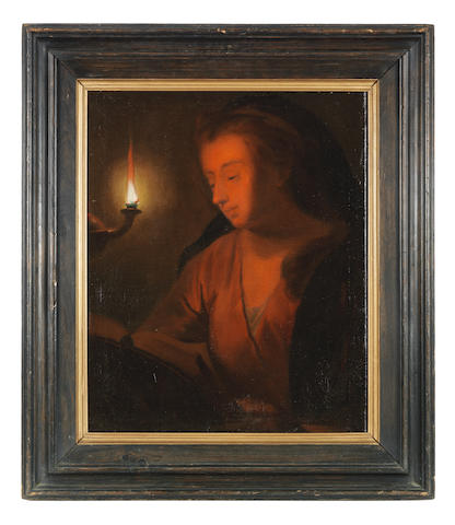 After Godfried Schalcken, 18th Century The Penitent Magdalen, in candlelight