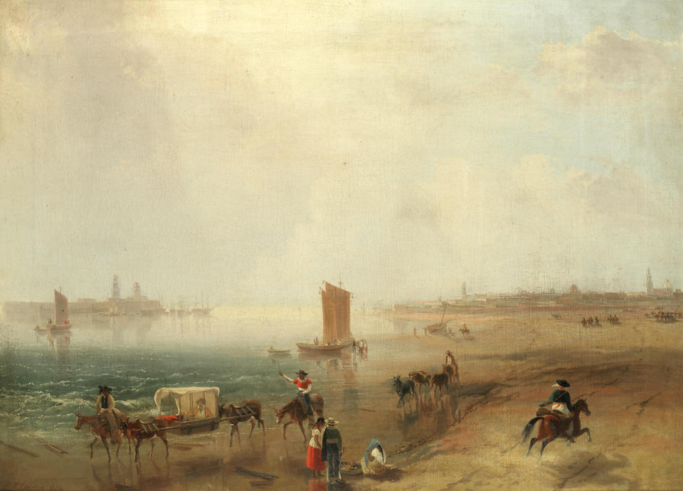 Daniel Thomas Egerton (British, 1797-1842) 'Vera Cruz, and Castle of San Juan D'Ulloa'