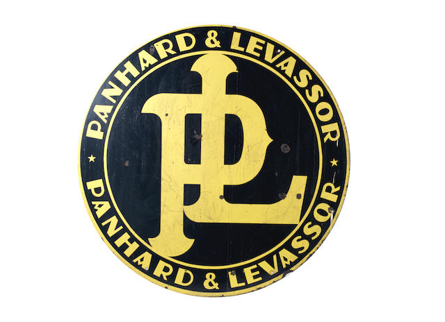 A 'Panhard & Levassor' double-sided enamel sign,