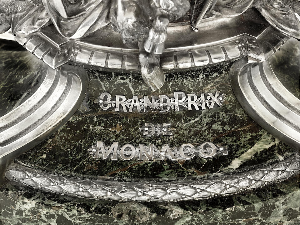 A 19th century French silver centerpiece trophy the bowl with first standard French mark, the unmarked stand engraved 'Froment-Meurice' Paris, circa 1879