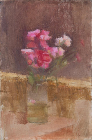 Victor Pasmore R.A. (British, 1908-1998) Roses in a Vase 45.7 x 30.5 cm. (18 x 12 in.) (Painted 1940-42)