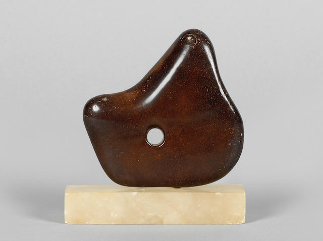 Dame Barbara Hepworth (British, 1903-1975) Mother and Child 13 cm. (5 1/4 in.) wide (including the base) Carved in 1934
