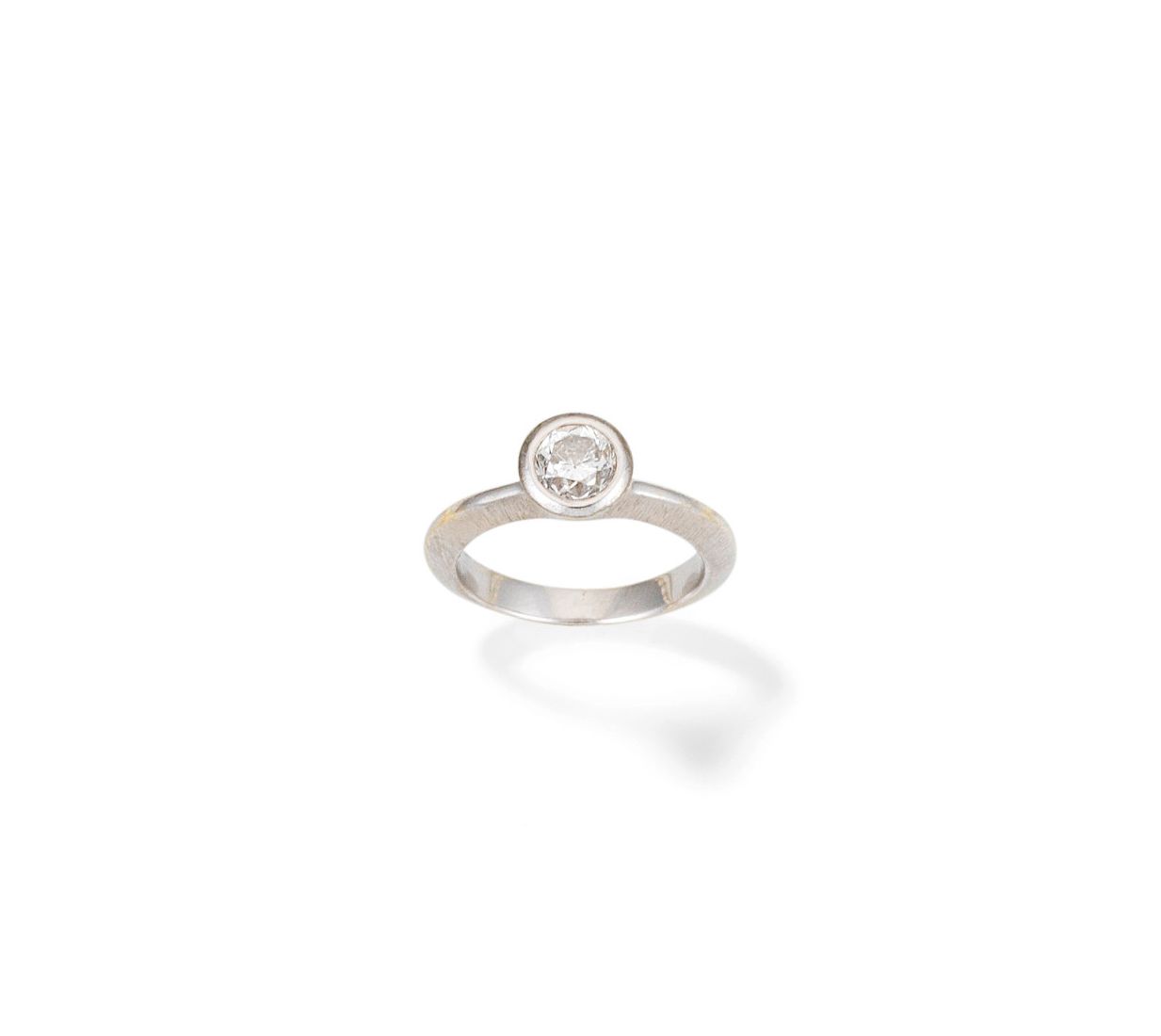 A diamond single-stone ring
