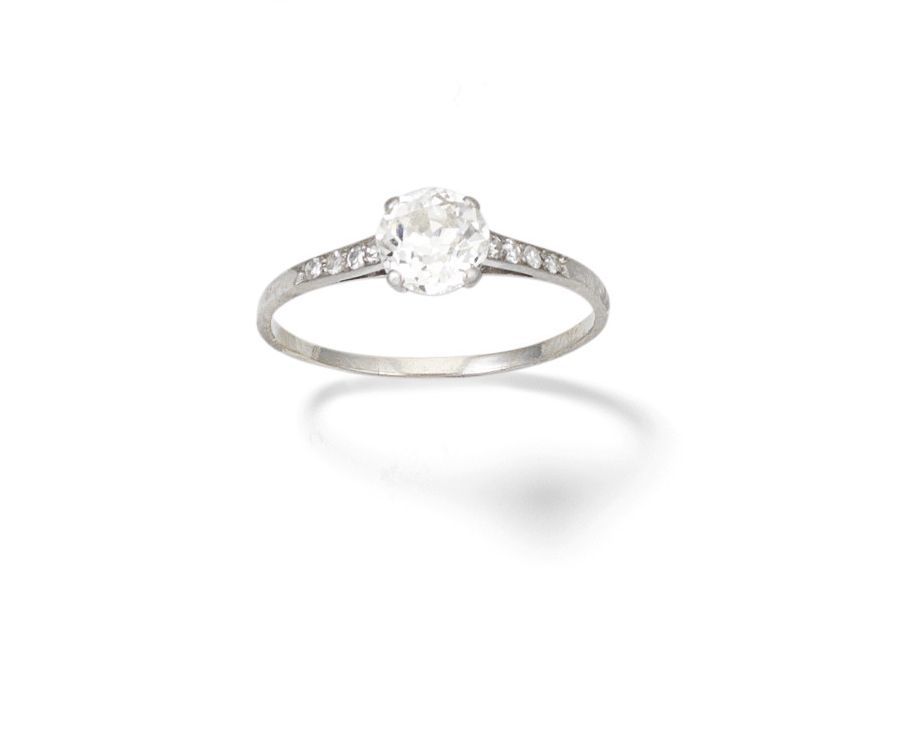 A diamond single-stone ring