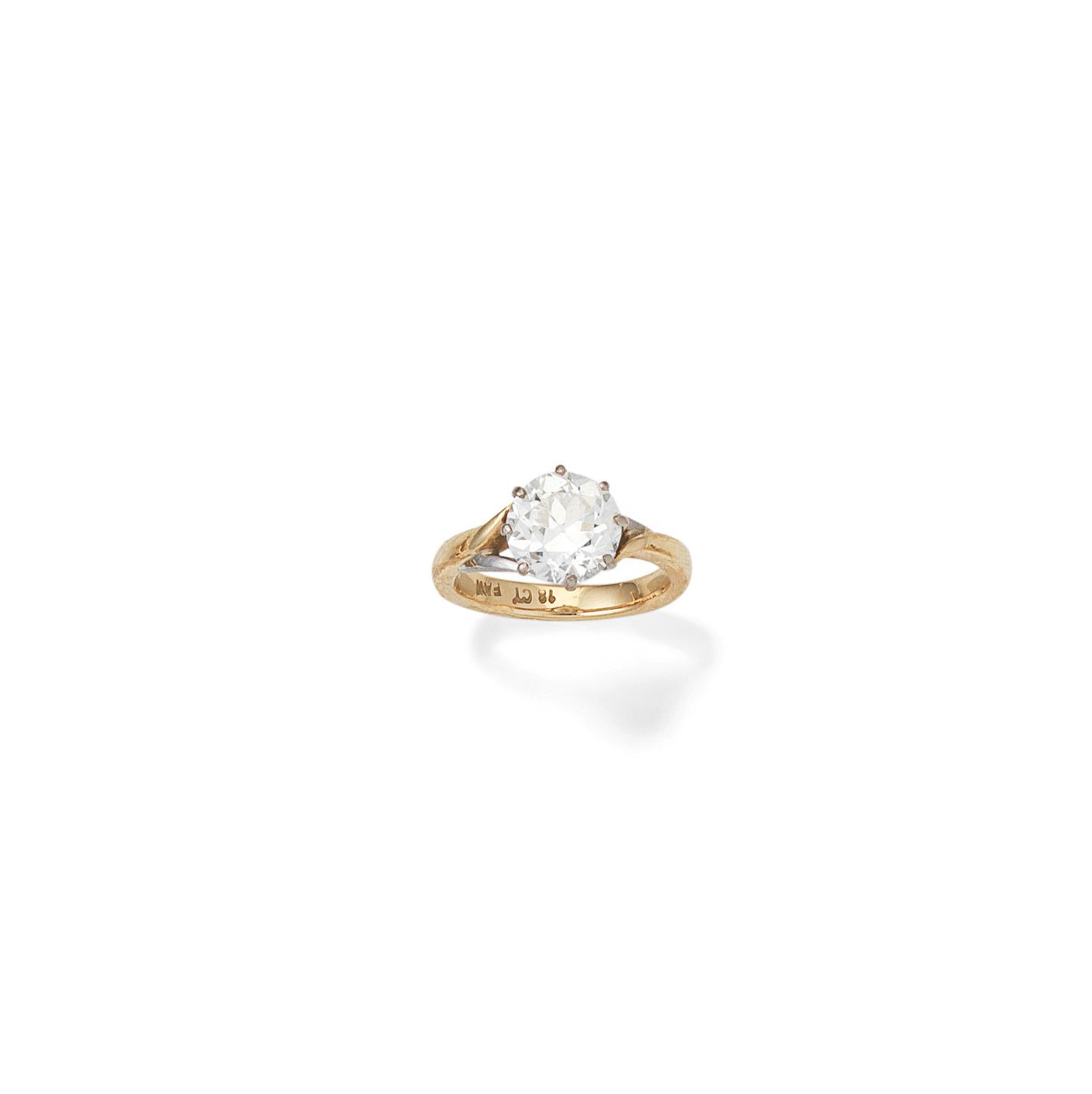 A diamond single-stone ring