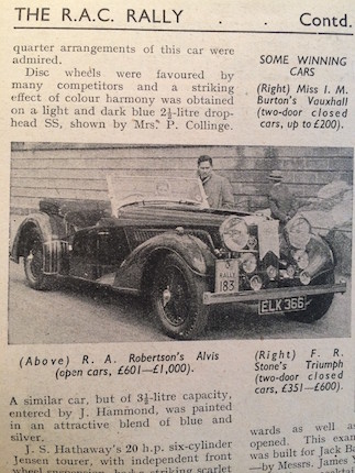 One of only 12 built,1937 Alvis 4.3-Litre 'Short Chassis' Tourer  Chassis no. 14328 image 2