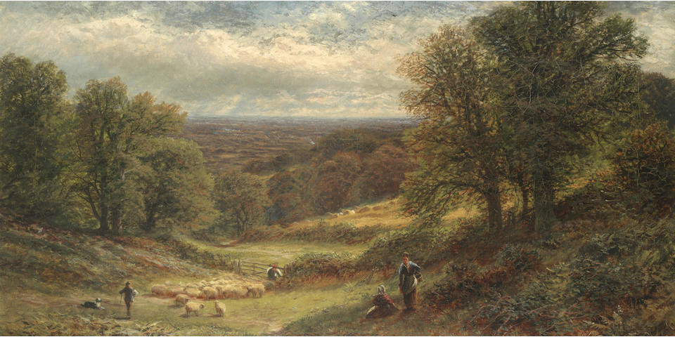 Alfred Augustus Glendening (British, 1840-1921) Near Sevenoaks, Kent, The weald of Kent; a pair 61 x 91.5cm (24 x 36in)(2).