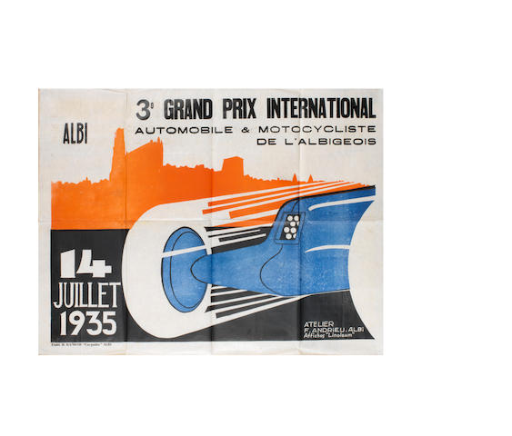 Trois affiches du Grand Prix d'Albi de 1935, 1936 et 1937,  ((3))