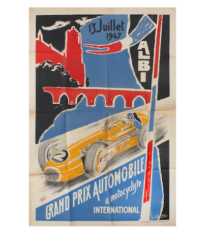Deux affiches de courses &#224; Albi et Perpignan de 1947,  ((2))