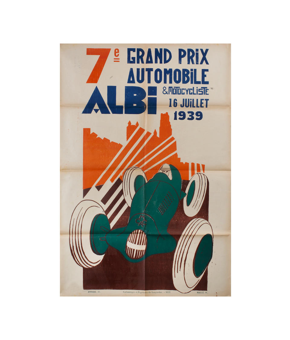 Trois affiches des Grands Prix d'Albi de 1939, 1946 et 1948,  ((3))