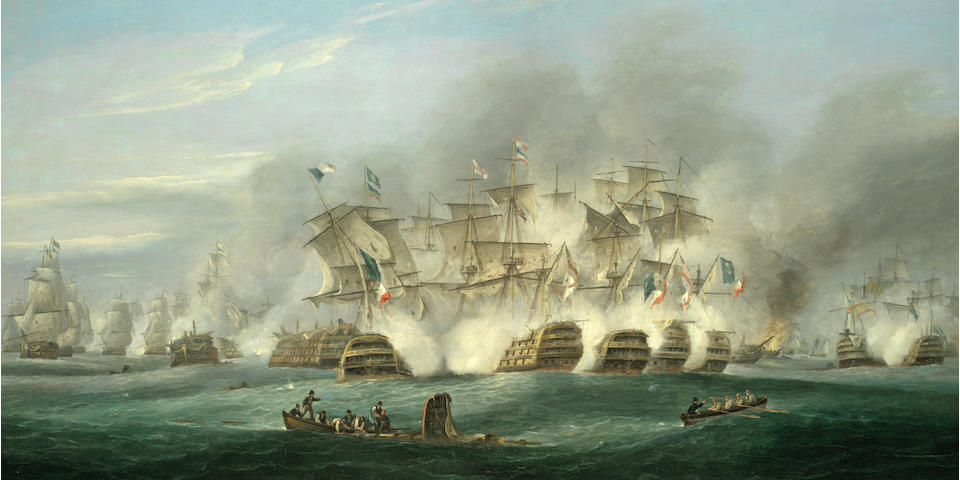 Thomas Luny (British, 1759-1837) The Battle of Trafalgar