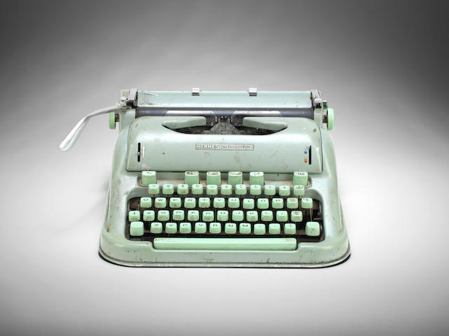 PLATH (SYLVIA) Sylvia Plath's Hermes 3000 typewriter, with serial number 3001432, approximately 310 x 330 x 175mm., [1959]