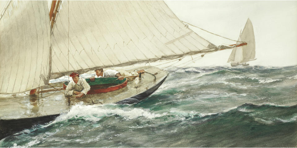 Charles Napier Hemy, RA RWS (British, 1841-1917) A Yacht Race