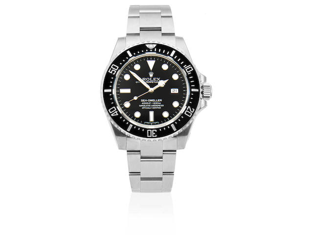 Rolex. A stainless steel automatic calendar bracelet watch  Sea-Dweller, Ref: 116600, Sold 14th May 2014