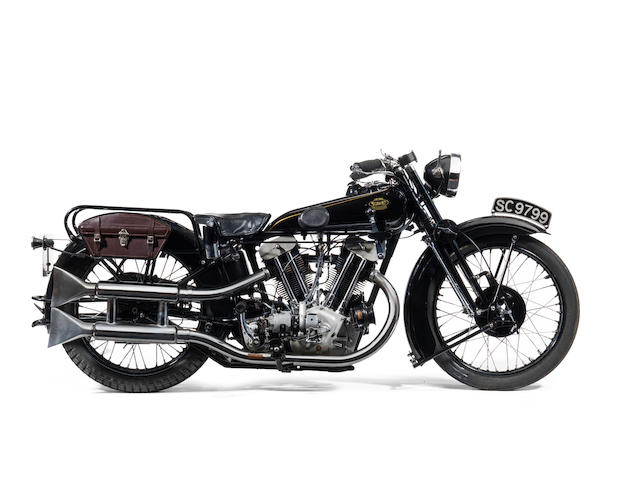Proceeds to benefit the Search and Rescue Dog Association, Royal National Lifeboat Institution and Salvation Army, Ex-Edinburgh Police,1931 Brough Superior 981cc SS100 Frame no. 1038 Engine no. JTO/H 14361/S
