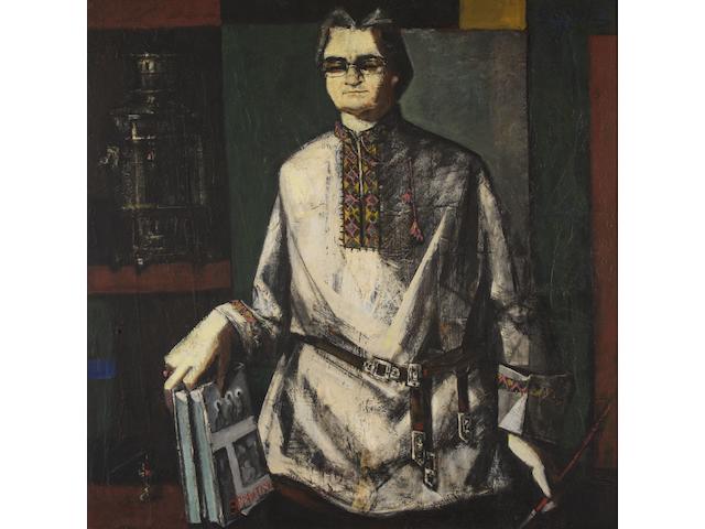 Seif Wanly (Egypt, 1906-1979) Self-Portrait in Kosovorotka