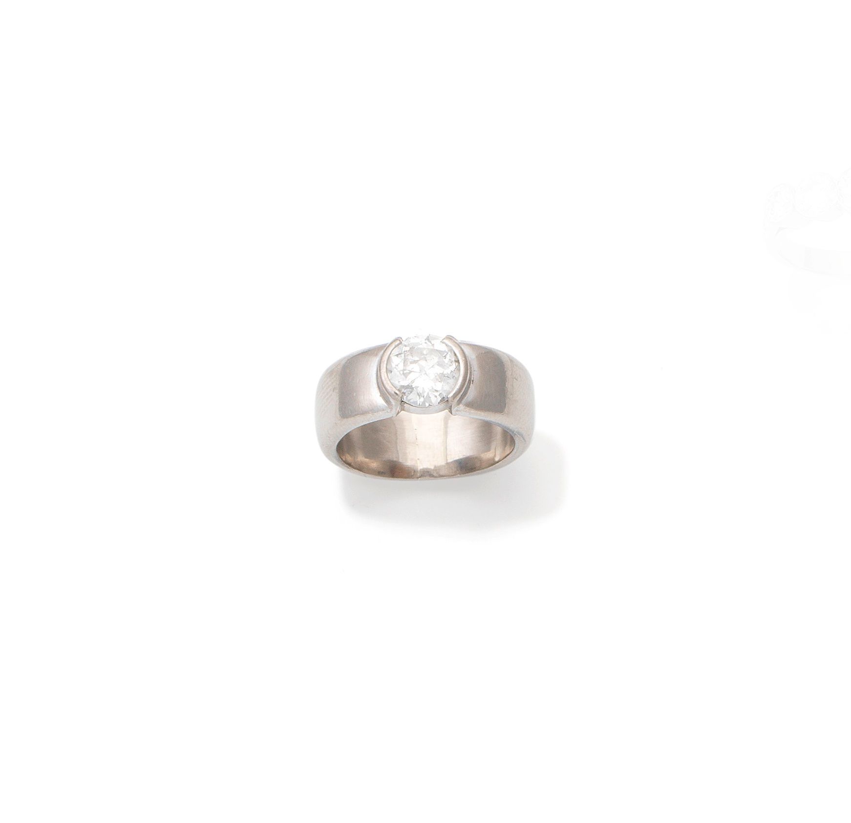 A diamond single-stone ring