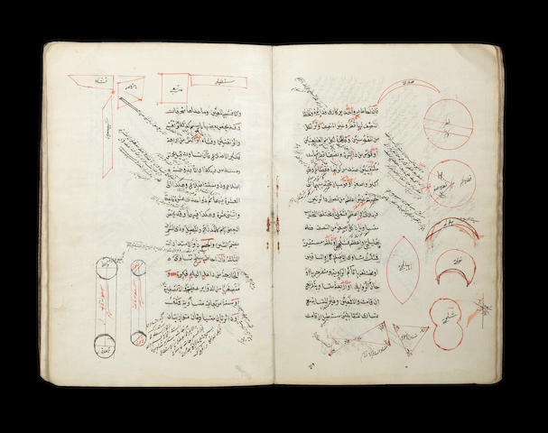 Baha' al-Din Muhammad ibn al-Husain al-'Amili (1547&#8211;1622), Khulasat al-Hisab, The Essence of Arithmetic, illustrated with diagrams and tables Ottoman Turkey, dated AH 1116/AD 1704-05