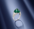 Thumbnail of An Art Deco emerald and diamond dress ring, by Hennell, image 1