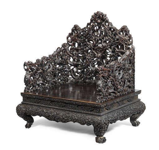 A fine hongmu 'dragon' throne Qing Dynasty (6) A fine hongmu 'dragon' throne Qing Dynasty (6)