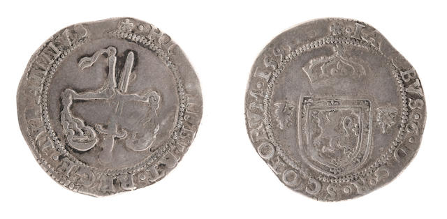 James VI Balance Half Merk 1591, S5491, fine and rare (1)