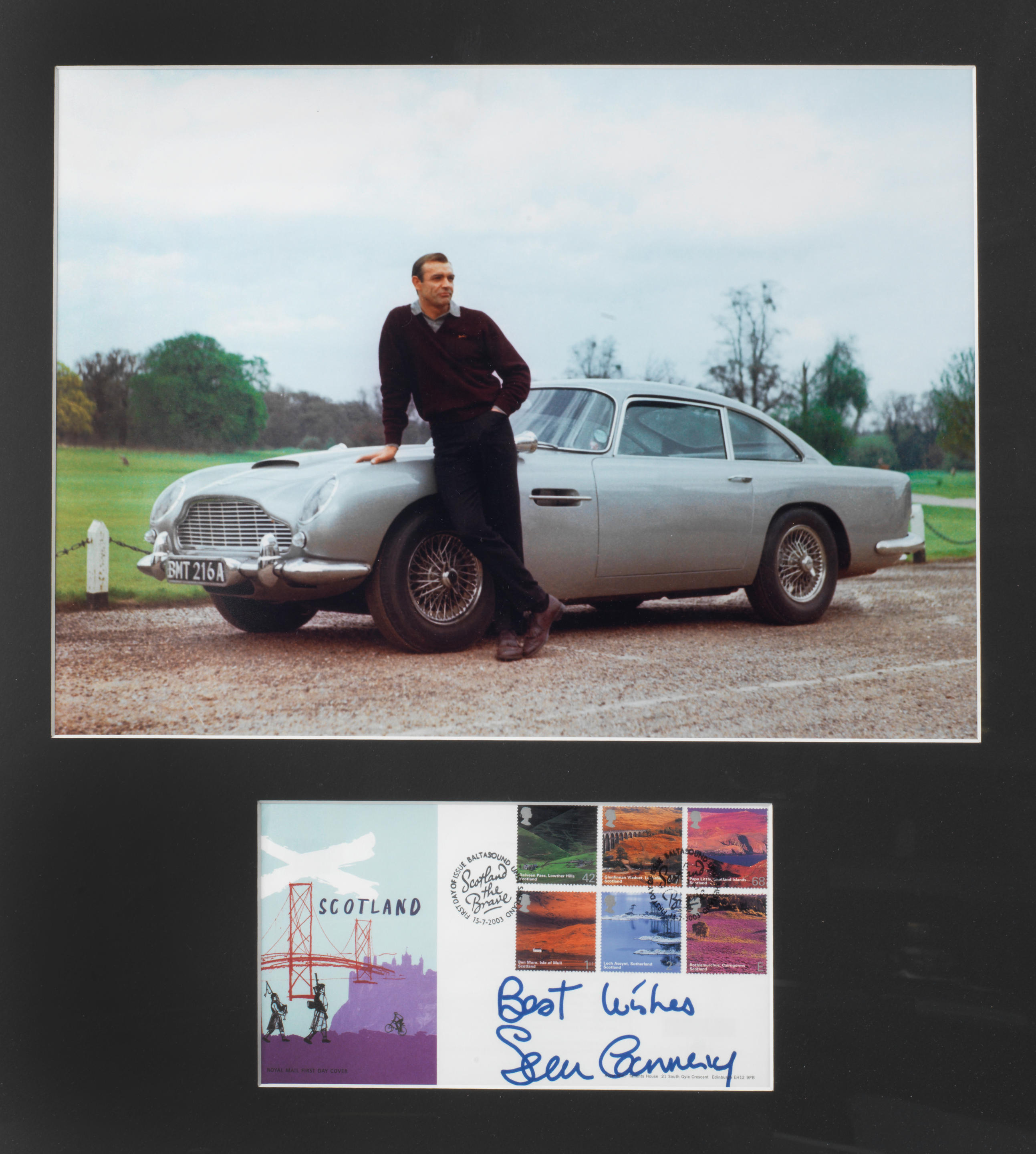 Bonhams Cars : A photograph with signature of Sean Connery with the ...