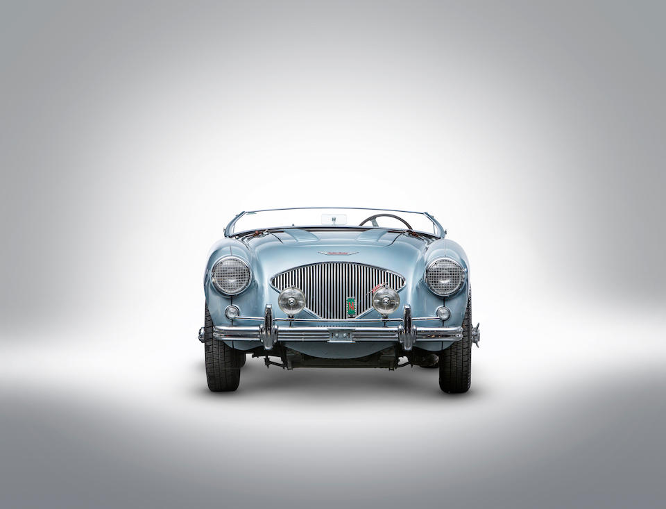 Gold-level certified by the 100M registry,1956 Austin-Healey  100M Factory 'Le Mans' Roadster  Chassis no. BN2-L/230581