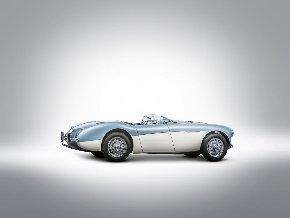 Gold-level certified by the 100M registry,1956 Austin-Healey  100M Factory 'Le Mans' Roadster  Chassis no. BN2-L/230581