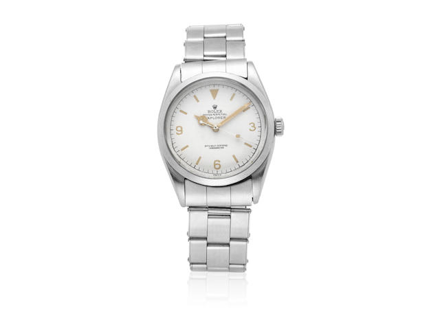 Rolex. A stainless steel automatic bracelet watch  Explorer, Ref: 1016, Circa 1958