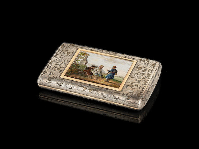 Bonhams : A parcel-gilt and micro-mosaic cheroot caseCarl Sievers, St ...