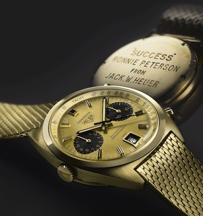 TAG Heuer. A unique 18K gold automatic calendar chronograph bracelet watch  Carrera Gold-RP-R, Ref CBH2240.BG0673, 2017 image 3