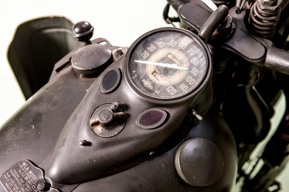 <b>c.1943 Harley-Davidson 750cc WLA </b><br />Frame no. W45263T <br />Engine no. 499