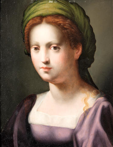 Bonhams : Attributed to Domenico Puligo (Florence 1492-1527) Portrait ...