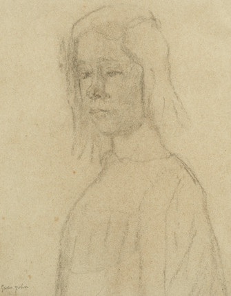 Gwen John (British, 1876-1939) Portrait of a Girl image 1