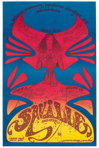 Jimi Hendrix Experience: A Savile Theatre concert poster, 1967,